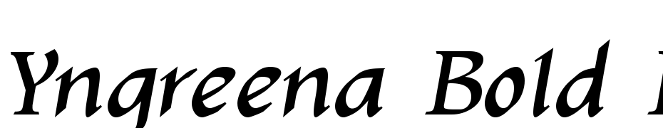 Yngreena Bold Italic cкачати шрифт безкоштовно